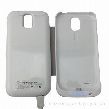 3,200mAh Power Bank Cases for Galaxy S4/i9500, with Screen Protector Leather, Kick Stand